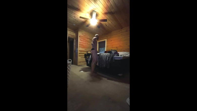 Allen Sub: Hanging Laundry Wearing Black Thong