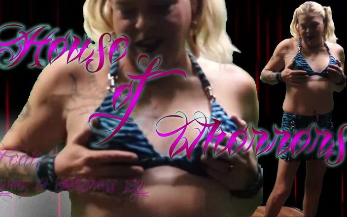 Mistress Cy&#039;s house of whorrors: Sexy gótica trans-lésbica em palmada em pda striptease
