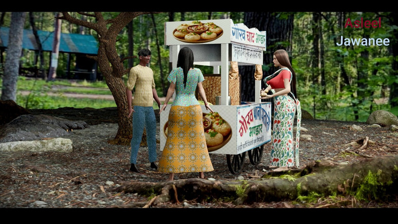 Asleel jawanee: Młoda dziewczyna zerżnięta przez sklepikarza z jedzeniem na ulicy (panipuri Guy...