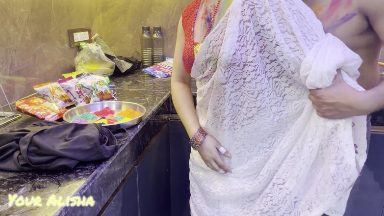Your Alisha: Holi s Bhabhi a Měla skvělý čas s bhabhi celou noc