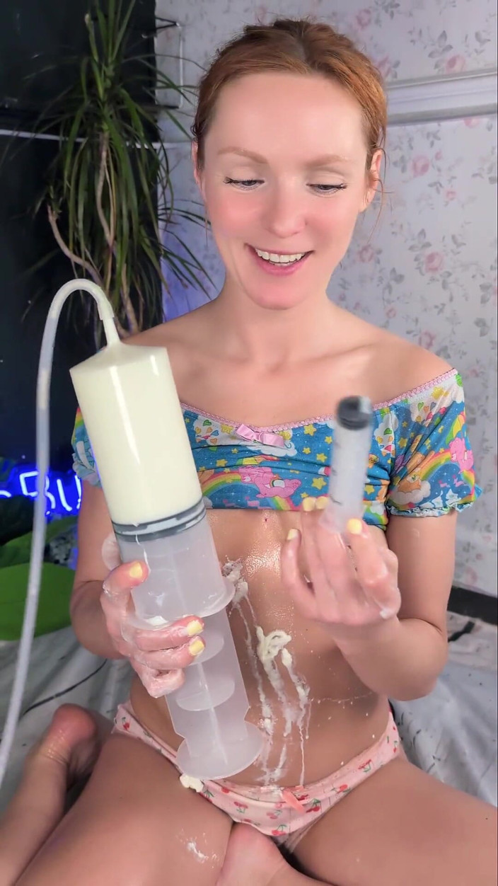 Zella Bu: Creamy Anal Enema and Pussy Creampie