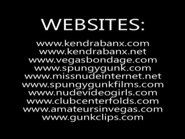 Spungy Gunk Films: Kendra Banx, hot blonde in sexy fishnets masturbates