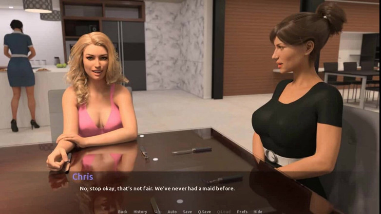 Dirty GamesXxX: The visit: a blonde girl is doing a foot job...