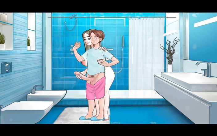 Hentai World: Catatan seks tidak sengaja pergi ke kamar mandi teman