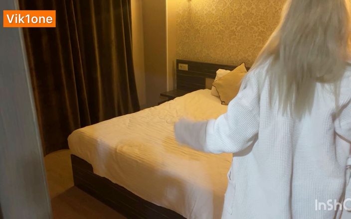 Vik1one: Passionate sex in a hotel room with a beautiful blonde