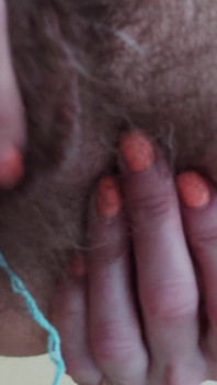 Changing a Sponge Close-up of a Hairy Pussy