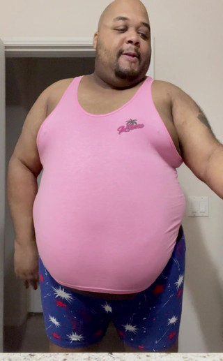 Blkhole420: Big belly small tank top