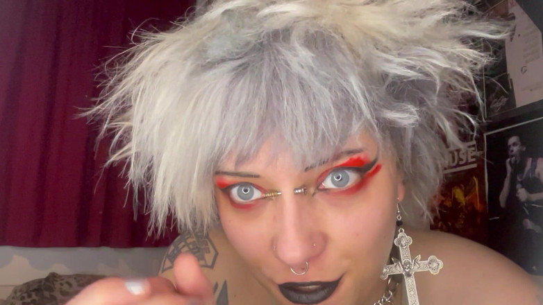 Glitterqueen1999: Lipstick Fetish JOI Handjob Jerk off Encouragement Taboo Black Lipstick...