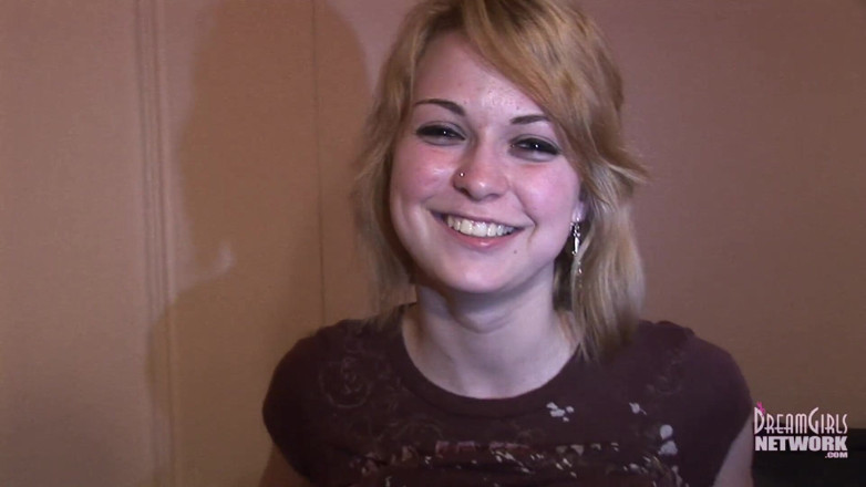 Dream Girls: Cute shy coed first timer shows her pussy