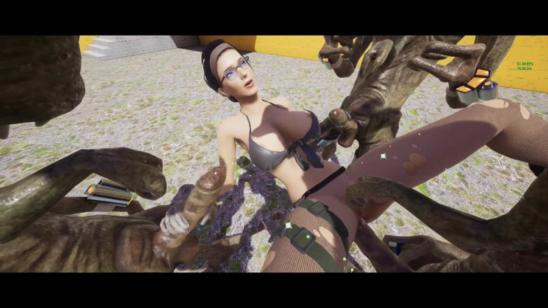 PixelAftDark: Alyx vance приймає монструозний член - анімація наполовину