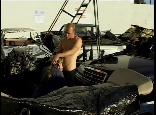 Out Sexxx: Gorgeous blonde gets fucked in a junkyard