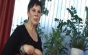 Deutsche Camgirls: German Granny in Stockings Rides Big Dick