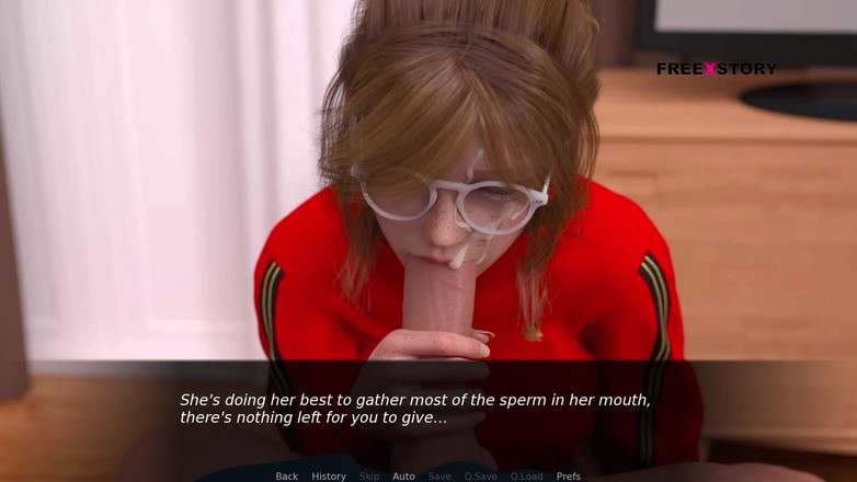 3D Cartoon Porn: 57 - 黄昏之光庄园 - 与玛丽的最后乐趣 - 玛丽给约翰打手枪并吮吸他的阴茎