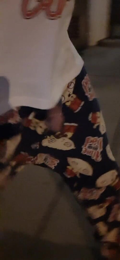 Mclovin str8bois: Letting my cock hang out walking downtown