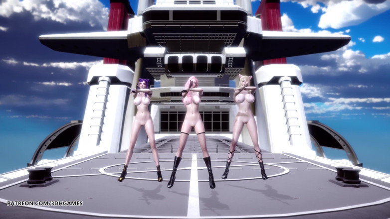 3D-Hentai Games: Helicopter sexy striptease Ahri Akali Kaisa Seraphine league of legends...