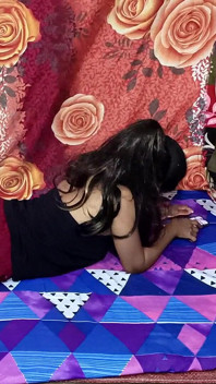 Seeing stepsister alone, stepbrother grabbed her