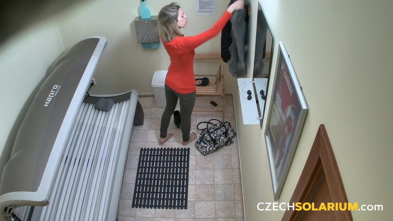 Czech Solarium: Czech Solarium 2: Blonde Strips Down and Shows off Her Tight...
