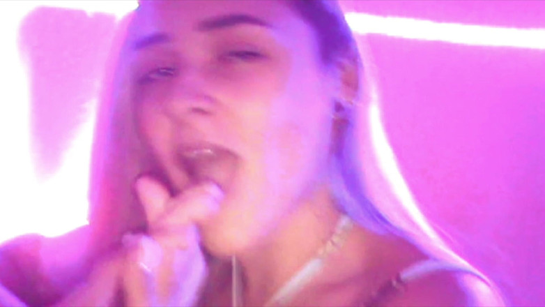 RafaUnicornio: Young Girl Using Her Feet to Play with the Dildo...