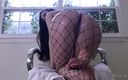 Mia Nyx: Fishnets, oil, fingering and squirting in front of my windows