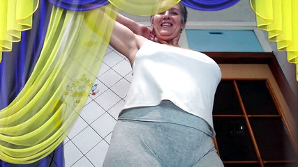 Lukerya: Old Sexy Lukerya. Long Pantaloons with Lace Cut Into the...