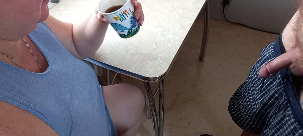 Zona901: He cums in my coffee glass after jerking off