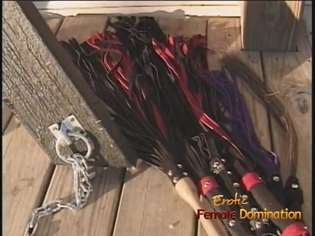 Erotic Female Domination: Maledom tickling and whipping tied up submissve with small tits