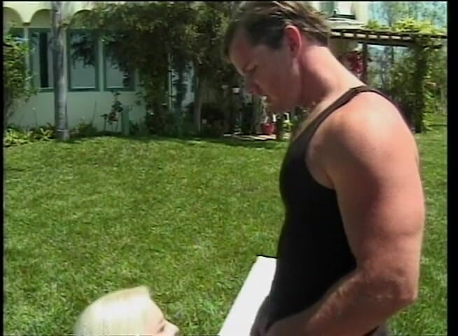 VOP Porno: Hot blonde rides big dick outdoors