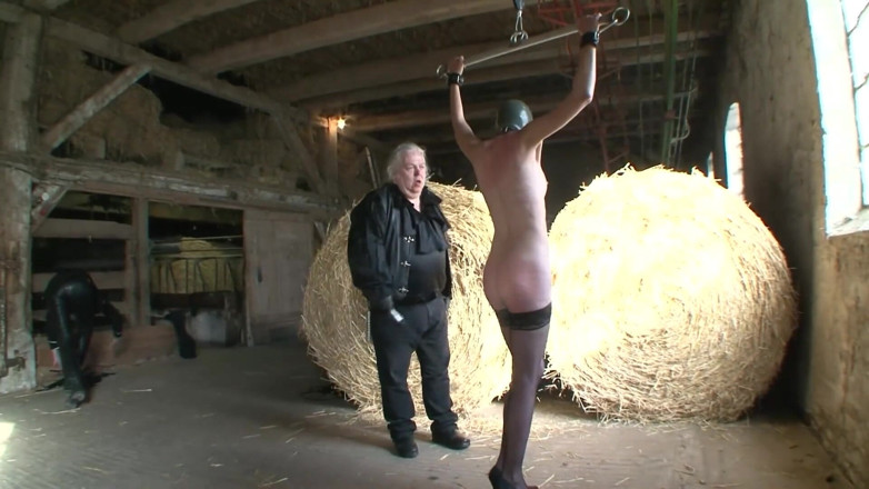 BDSM Fetish Deutschland: Chained at Hands and Feet to Be Whipped and Chastised