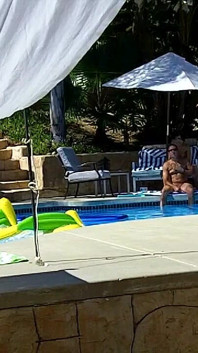 Lexi Bloom Sexy Coed Tied up and Fucked Poolside and Gets Facial