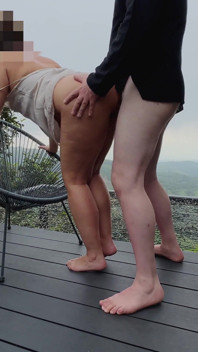 Chubby Secretary in Satin Dress Has Sex with Boss on Public Balcony - Projectfundiary