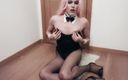 Leona Incubo: Pink-haired Bunny Cosplayer Playing with Her Magic Wand