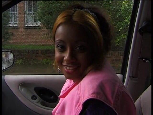 Lucky Cooch: Picked up ebony with colored hair gives a nice blowjob...
