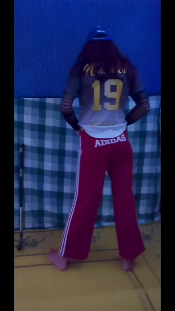 Lizzaali: Baseball uniform and red fishnet pantyhose