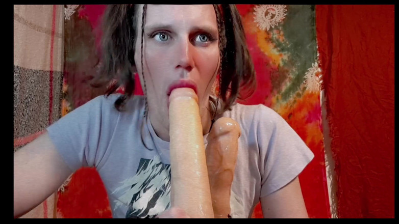 SissyFemboySumisa: Babytgirl94 entrenamiento garganta profunda con gran polla mordaza