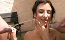 Pissing adventures: Piss madam 2 - Pissing outdoor 3some fuck for the young brunette