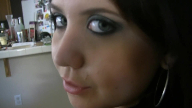 Injoy X: The gorgeous brunette bends over and shows off her chubby...