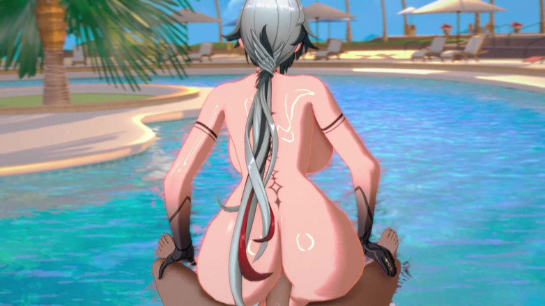 NSFWOtaku: Genshin Impact - Arlecchino Fucked by a Humanoid Hilichurls - 3D Hentai Animations