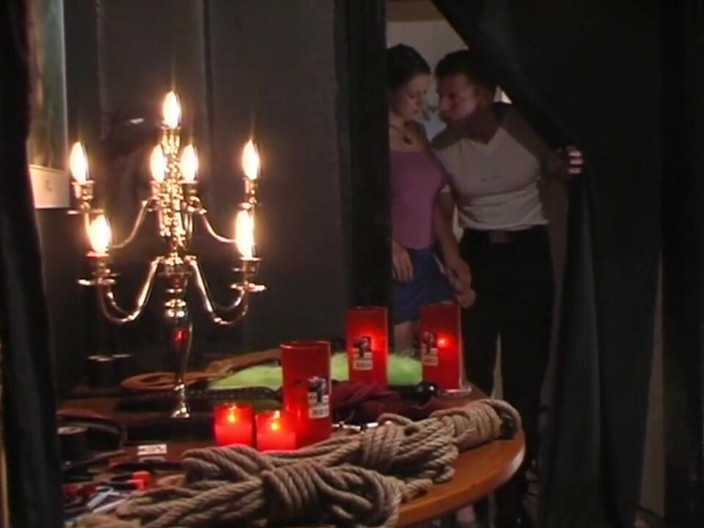 Genuine XXX: Submissive BDSM slave blandine trained with ropes and hot candle...