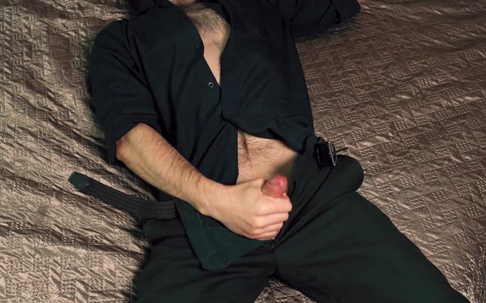 Noel Dero: Young Handsome Man Noel Dero Masturbates on The Bed in...