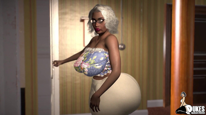 Dukes Hardcore Honeys: A big booty granny sucks and fucks a BBC from...
