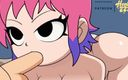 Hentai ZZZ: Scott Pilgrim Anime Hentai Ramona Blommor avsugning