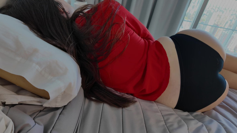 Nipple Stock: Stepmother and Stepson Share One Bed in a Hotel