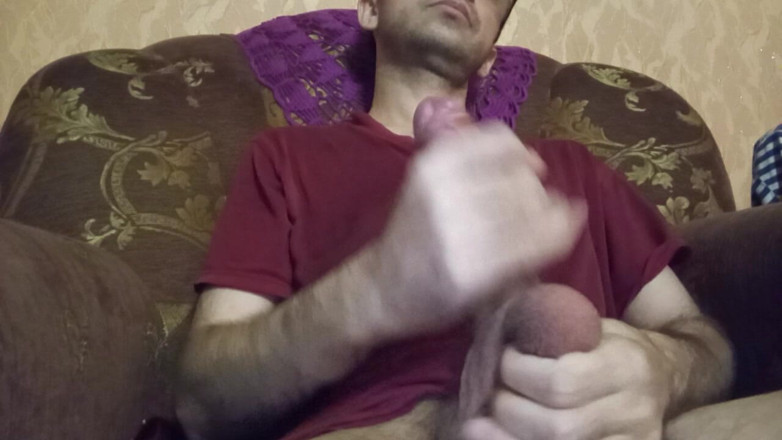 Alex Metallov: Horny Straight Man Jerking Big Cock. Solo Male Masturbation