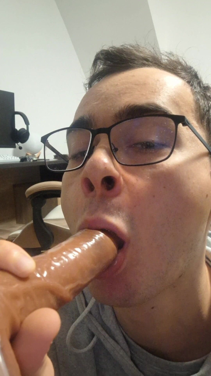 The college boy: College Boy Sucks Stepdaddy's Cock Until He Cums in His...
