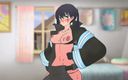 DsAnimation: 女の子に成長のための香水をスプレーしてみた!アニメ変態2D