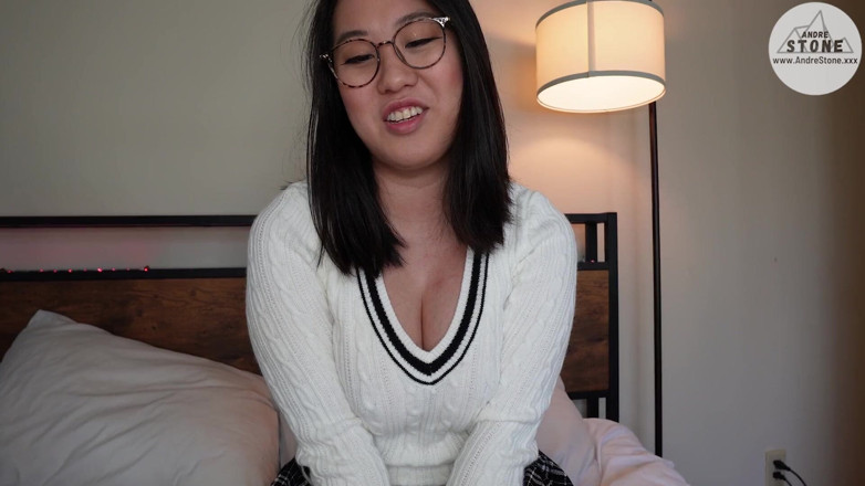 Andre Stone: Shy Nerdy Asian Girlfriend Tofu Is a Secret Nympho