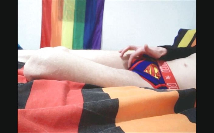 Custom Videos: Playing in Superhero underwear with cumshot