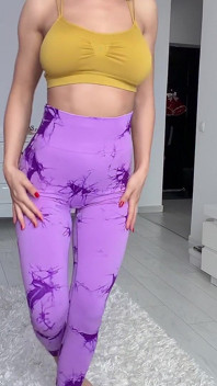 My Try on Haul New Leggings Finish with Fingering My Wet Pussy