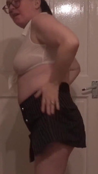 Sexy Secretary Stripping