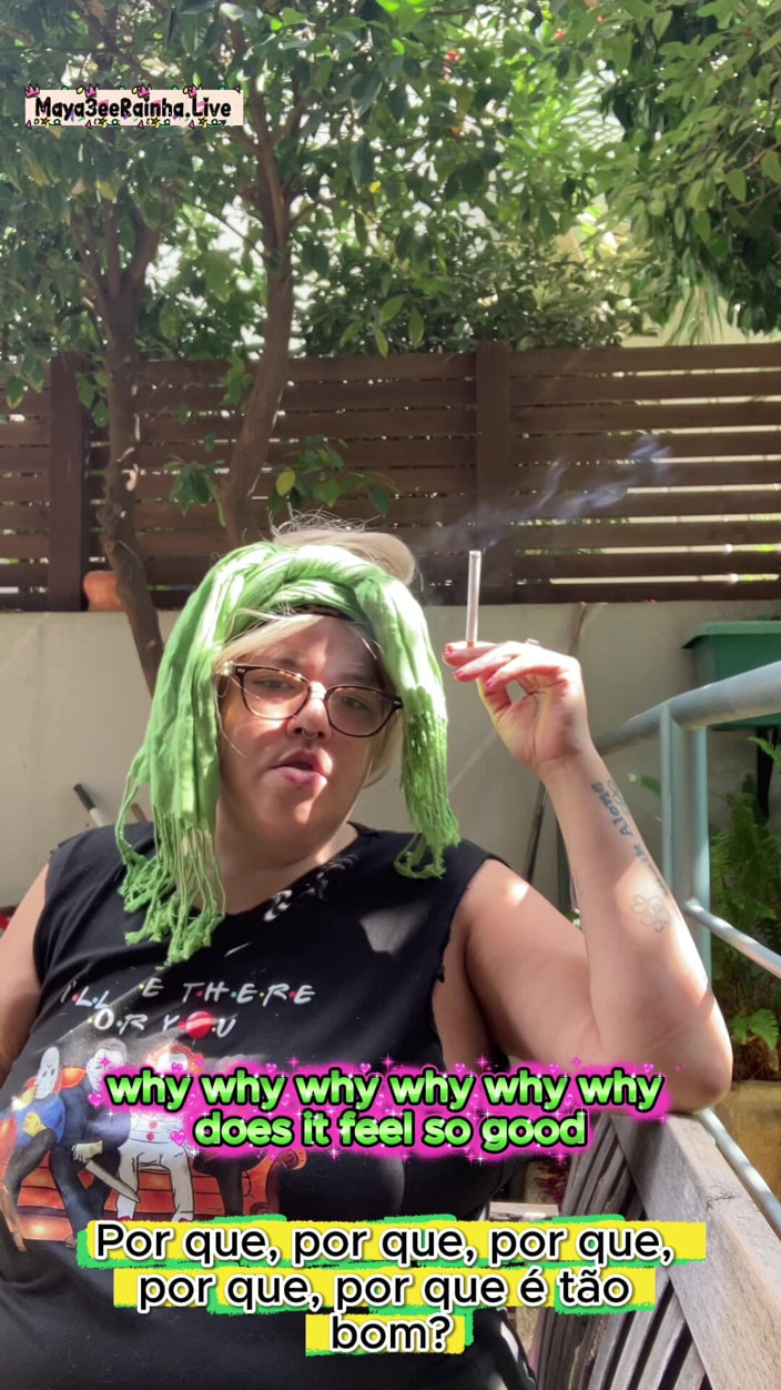 Goddess Maya3ee Rainha: Morning Outdoor Smoking Ritual - BBW Brazilian MILF Goddess